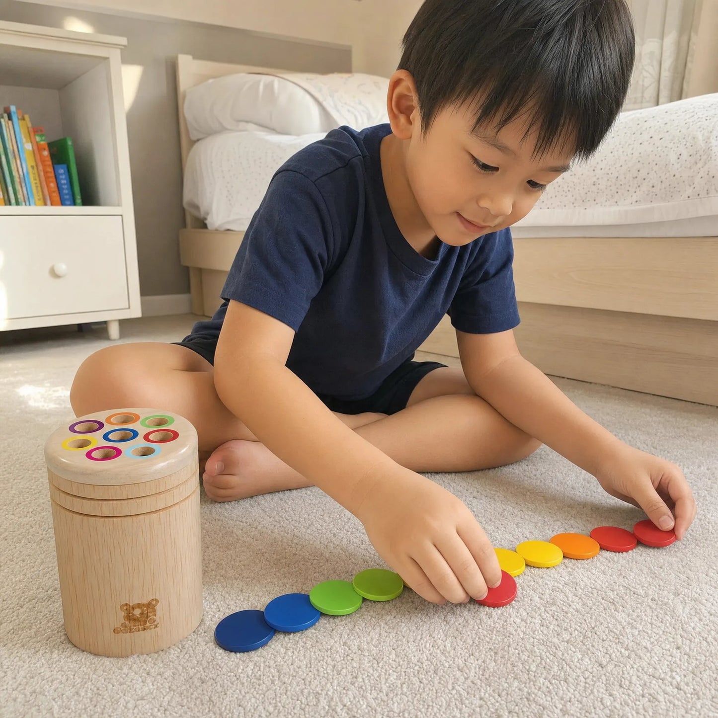 MontiSort | Holz-Farb- Und Formsortierspiel Für Kinder