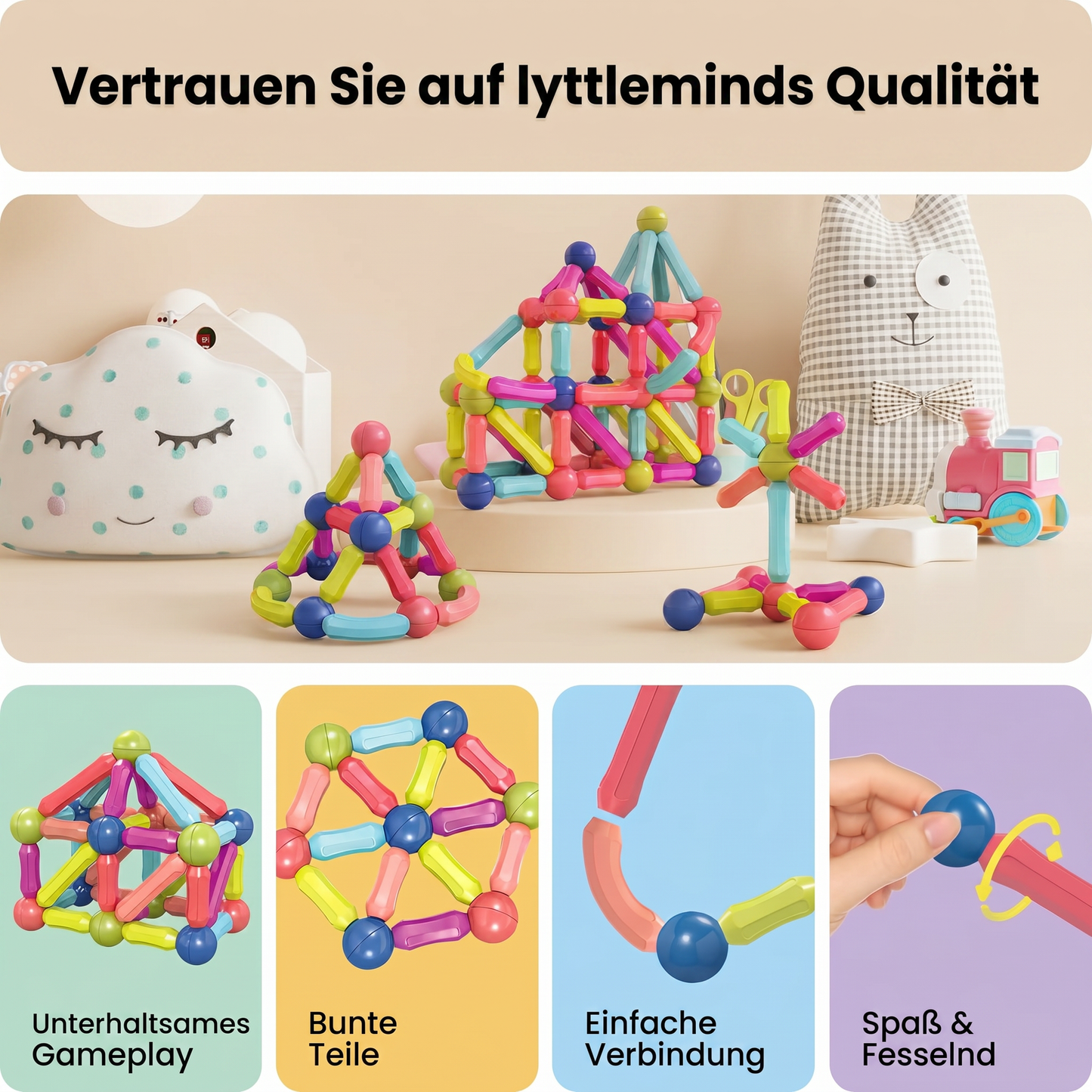 Bauzauber - Magnetisches Konstruktionsspielzeug Für Kinder