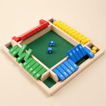 PlayNexa | Holz-Würfelbrettspiel Für 4 Spieler