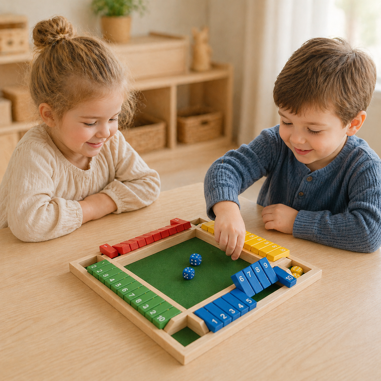 PlayNexa | Holz-Würfelbrettspiel Für 4 Spieler