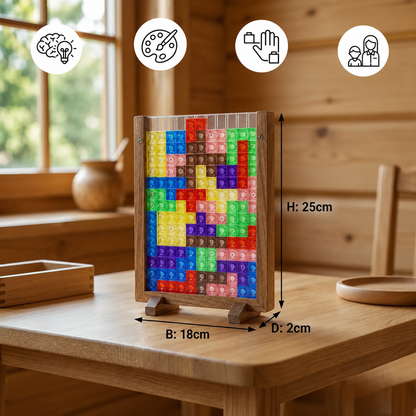 FrameMind | 3D-Klotzpuzzle Für Kinder Mit Holzrahmen